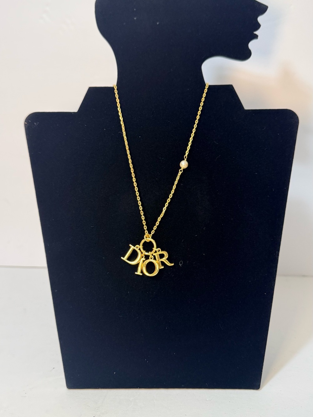 dior beauty Gold Letter Pendant Necklace - Women Jewelry - Picture 2 of 5